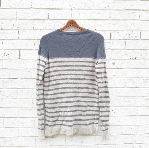 Vince Cashmere Sweater Stripe XS Gray - Picture 4 of 7
